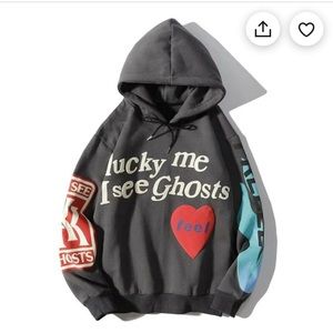 Kids See Ghosts Hoodie 2XL NEW “lucky me I see ghosts”  XXL Unisex hip hop